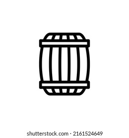 Barrel Icon. Line Art Style Design Isolated On White Background