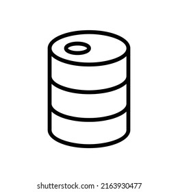 Barrel Icon. Line Art Style Design Isolated On White Background