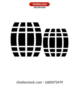 barrel icon or logo isolated sign symbol vector illustration - high quality black style vector icons
