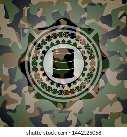 barrel icon on camo pattern