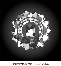 barrel icon on grey camouflaged pattern