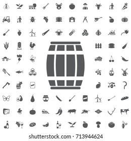 Barrel icon on the white background. Set of Farm icons