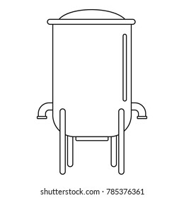 Barrel icon. Outline illustration of barrel vector icon for web
