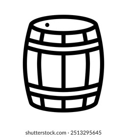 barrel icon. Outline style design isolated on white background