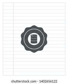 barrel icon pencil draw. Vector Illustration. Detailed.