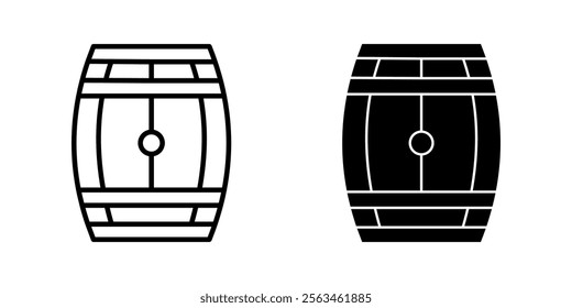 Barrel Icon set. Symbol isolated white background. vector illustration. color editable.