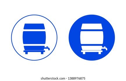 Barrel icon set. Vector illustration 