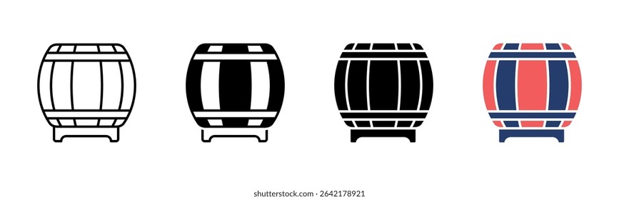 Barrel icon sheet multiple style collection