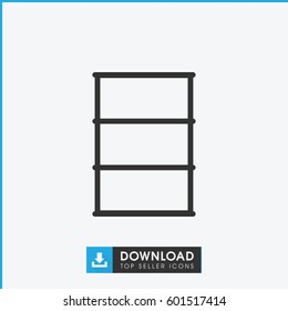 barrel icon. simple outline barrel vector icon. on white background.