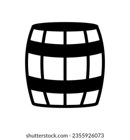 barrel icon solid style vector