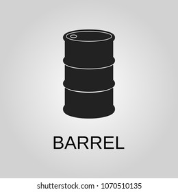 Barrel icon. Barrel symbol. Flat design. Stock - Vector illustration