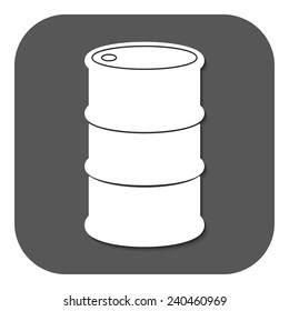 The barrel icon. Barrel symbol. Flat. Vector illustration. Button