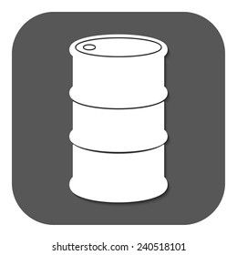 The barrel icon. Barrel symbol. Flat. Vector illustration. Button
