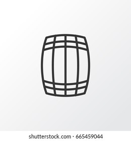 Barrel Icon Symbol. Premium Quality Isolated Cask Element In Trendy Style.