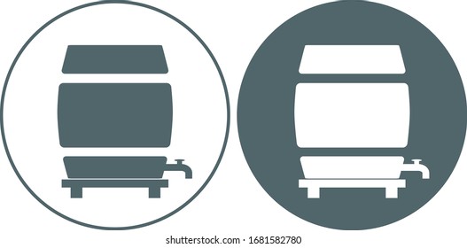 Icono de barril. Símbolo de barril. Ilustración del vector