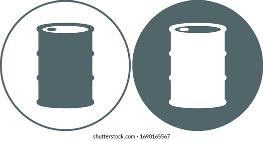 Icono de barril. Símbolo de barril. Ilustración del vector