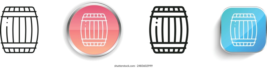 barrel icon. Thin Linear, Regular and Button Style Design Isolated On White Background
