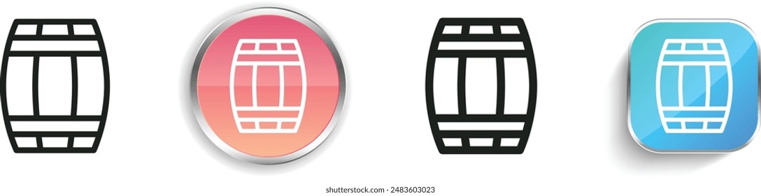 barrel icon. Thin Linear, Regular and Button Style Design Isolated On White Background