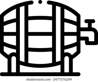 barrel icon. Thin Linear Style Design Isolated On White Background