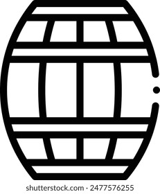 barrel icon. Thin Linear Style Design Isolated On White Background