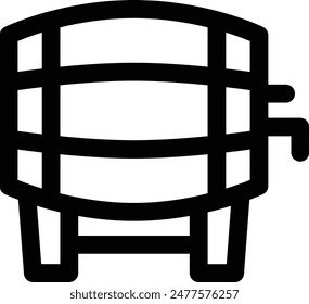barrel icon. Thin Linear Style Design Isolated On White Background