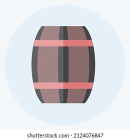 Barrel Icon in trendy flat style isolated on soft blue background