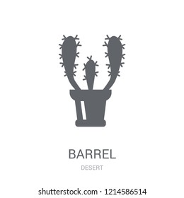 Barrel icon. Trendy Barrel logo concept on white background from Desert collection. Suitable for use on web apps, mobile apps and print media.