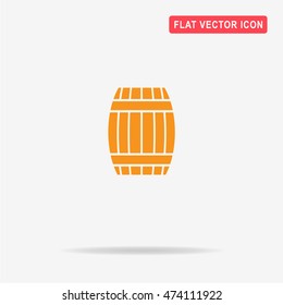 Barrel icon. Vector concept illustration for design.