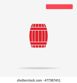 Barrel icon. Vector concept illustration for design.