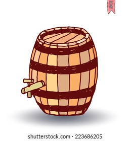 barrel icon, vector illustration