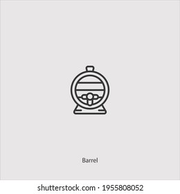 Barrel-Symbol, Vektorgrafik einzeln auf weißem Hintergrund
