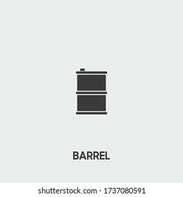 barrel icon. barrel vector on gray background