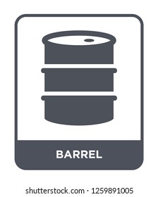 barrel icon vector on white background, barrel trendy filled icons from Industry collection, barrel simple element illustration