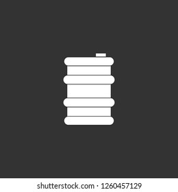 barrel icon vector. barrel sign on black background. barrel icon for web and app