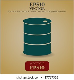 barrel icon vector symbol flat eps jpg app web concept website