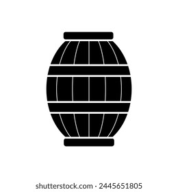 Barrel icon vector. Wine illustration sign. Wine barrel symbol or logo.
