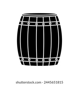 Barrel icon vector. Wine illustration sign. Wine barrel symbol or logo.