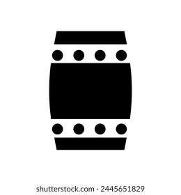 Icono de barril Vector. Ilustración de vino. Símbolo o logotipo del barril de vino.