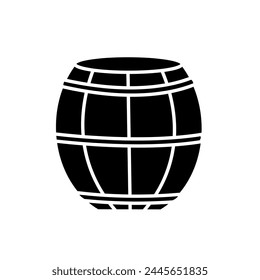 Barrel icon vector. Wine illustration sign. Wine barrel symbol or logo.