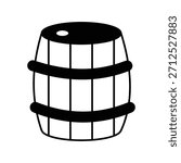 Barrel icon with white background vector stock illustration