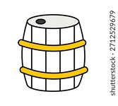 Barrel icon with white background vector stock illustration