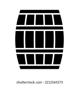 Barrel Icon. Wooden Keg Sign. Vector Illustration