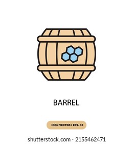 barrel icons  symbol vector elements for infographic web