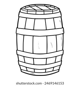 barrel illustration outline isolated vector