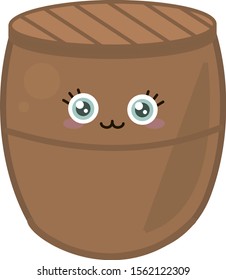 Barrel, illustration, vector on white background.