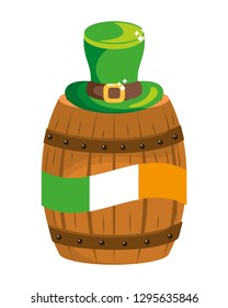 barrel with irish flag