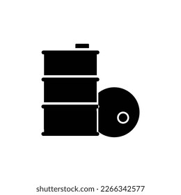 barrel isolated icon on white background, oil industry