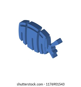Barrel isometric left top view 3D icon
