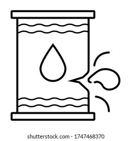 barrel leak isolated icon vector
