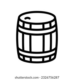 barrel line icon illustration vector graphic. Simple element illustration vector graphic, suitable for app, websites, and presentations isolated on white background